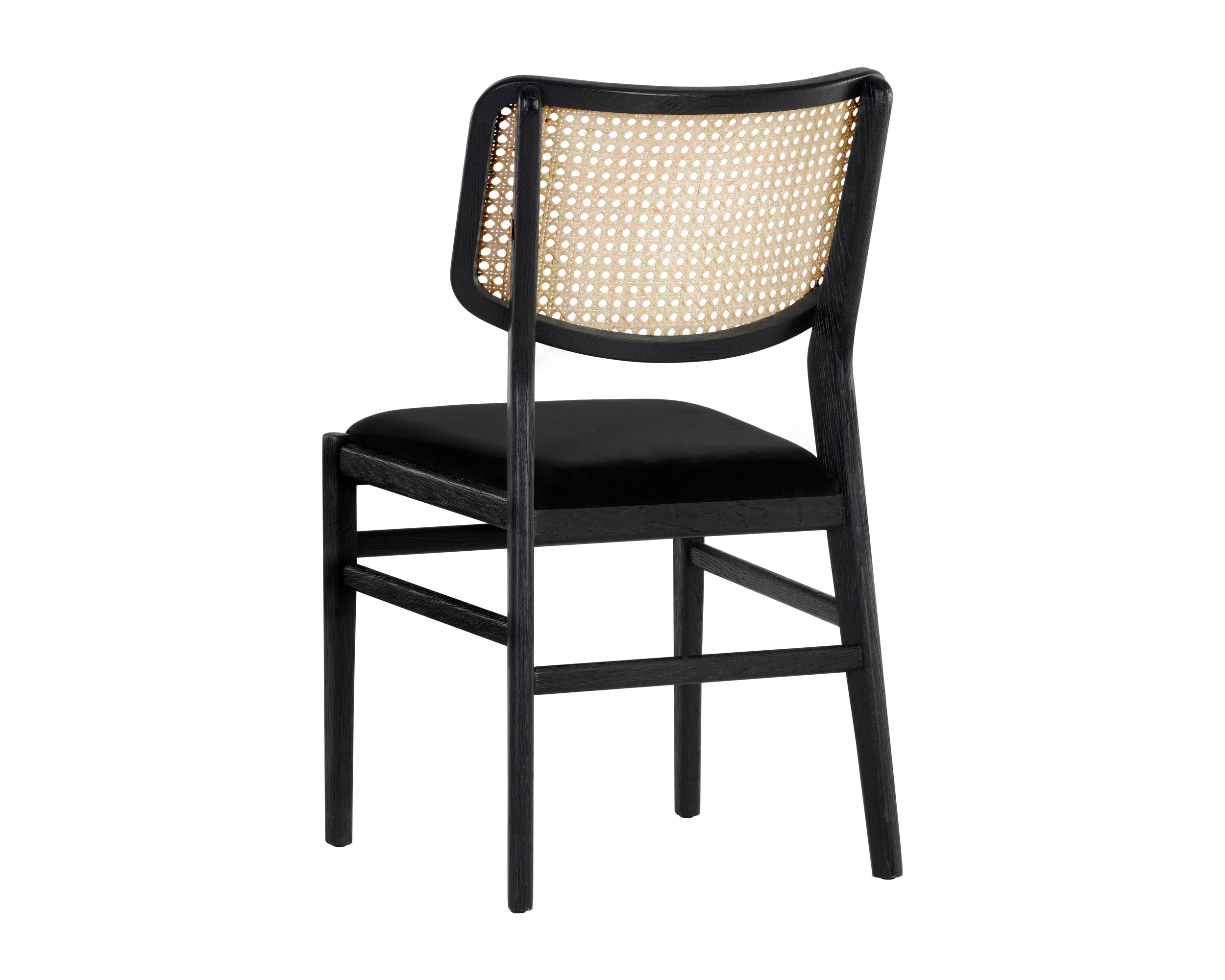 Annex Dining Chair - Velvet Black / Natural