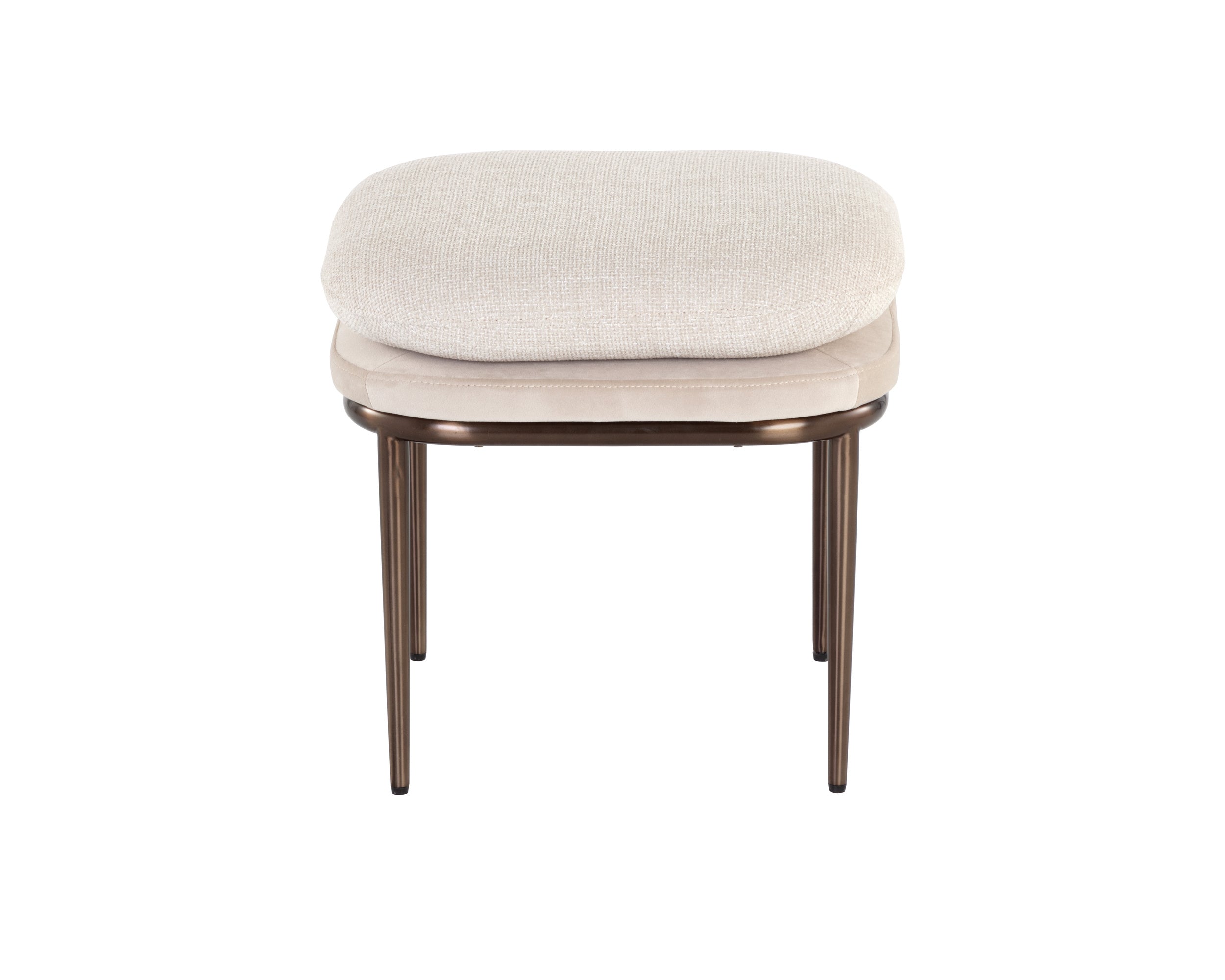 Koffi Stool - Dark Bronze  Chacha Cream / Meg Taupe