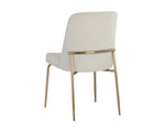 Zeke Dining Chair - Antique Brass  Bergen Ivory