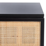 Safavieh Zadie 3 Drawer Rattan Chest, CHS5004 - Black / Gold