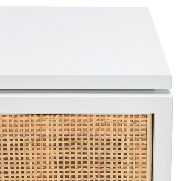 Safavieh Zadie 3 Drawer Rattan Chest, CHS5004 - White / Gold