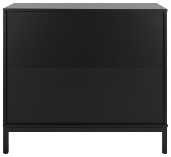 Safavieh Zadie 3 Drawer Rattan Chest, CHS5004 - Black / Black