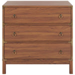 Safavieh Galio 3 Drawer Chest, CHS9600 - Walnut / Gold