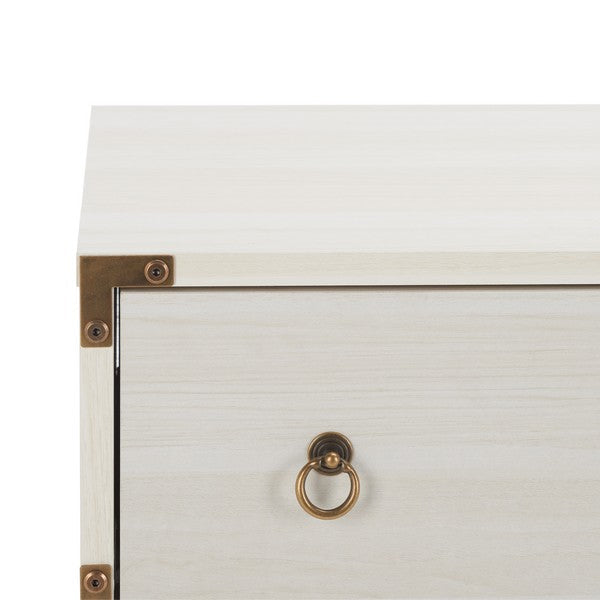 Safavieh Galio 3 Drawer Chest, CHS9600 - White / Gold