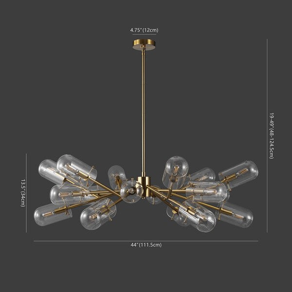 Safavieh Couture Tessalyn Glass And Metal Chandelier, CTL1046 - Gold / Clear