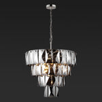 Safavieh Couture Jaylee Crystal 4 Tier Chandelier, CTL1055 - Nickel / Dark Grey