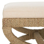 Safavieh Couture Aikan Woven Sea Grass Ottoman, CWK2007 - Natural / Beige