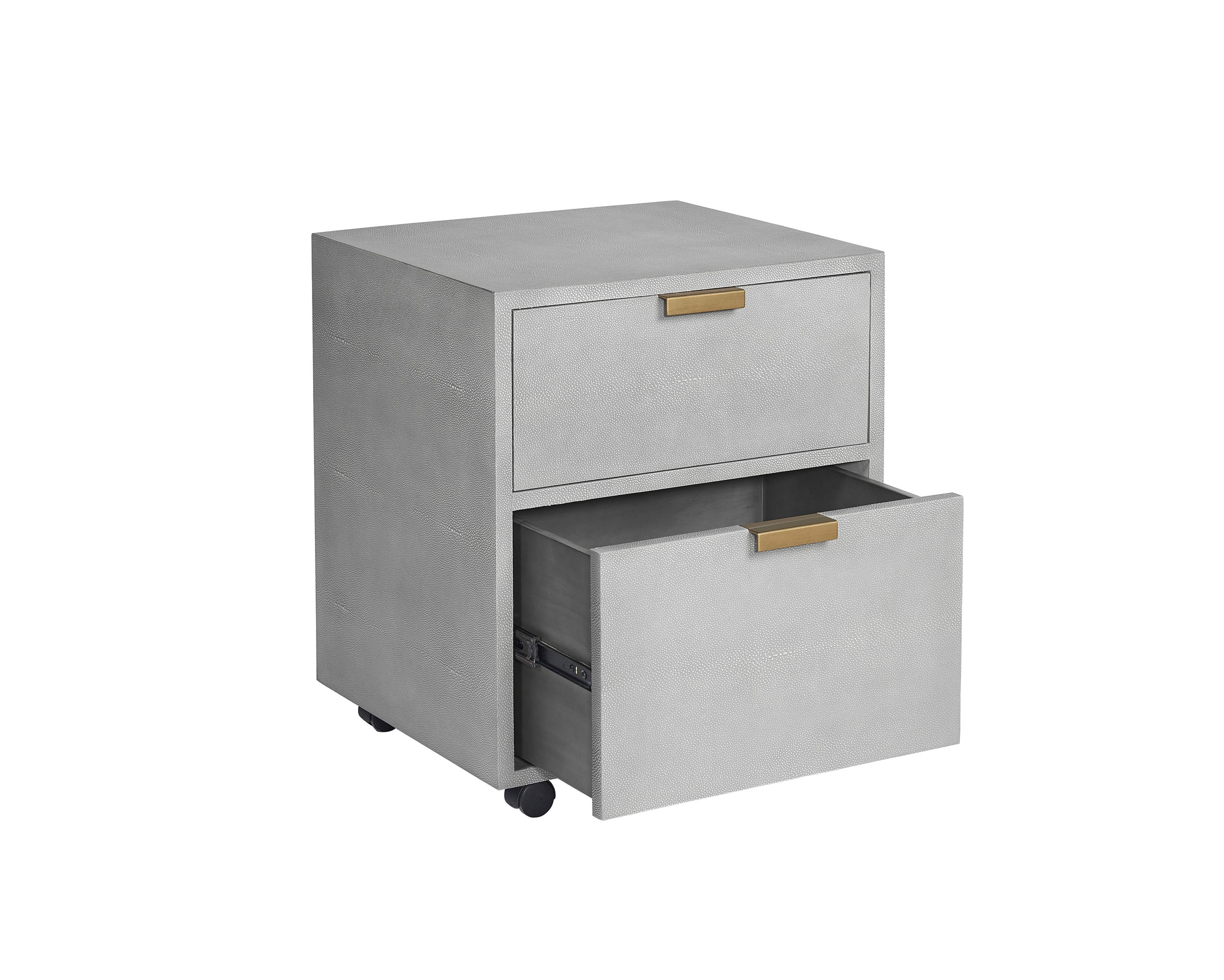 Jiro File Cabinet - Grey Shagreen