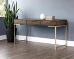 Rebel Desk - Gold  Raw Umber