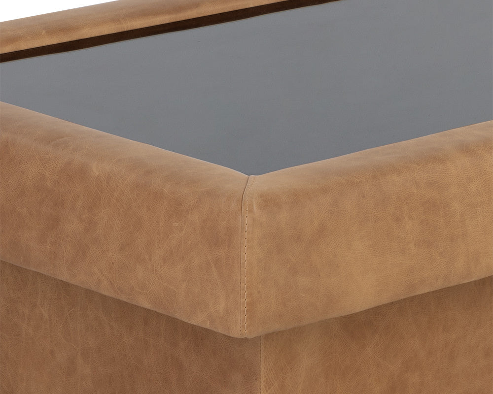 Azelia Coffee Table - Camel Leather