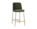 Zeke Counter Stool - Antique Brass  Bergen Olive