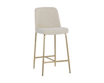 Zeke Counter Stool - Antique Brass  Bergen Ivory