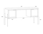 Avida Desk - Gold  Black/Natural