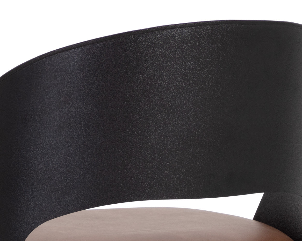 Dezirae Barstool - Black  Cognac Leather