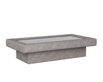 Azelia Coffee Table - Light Grey Leather