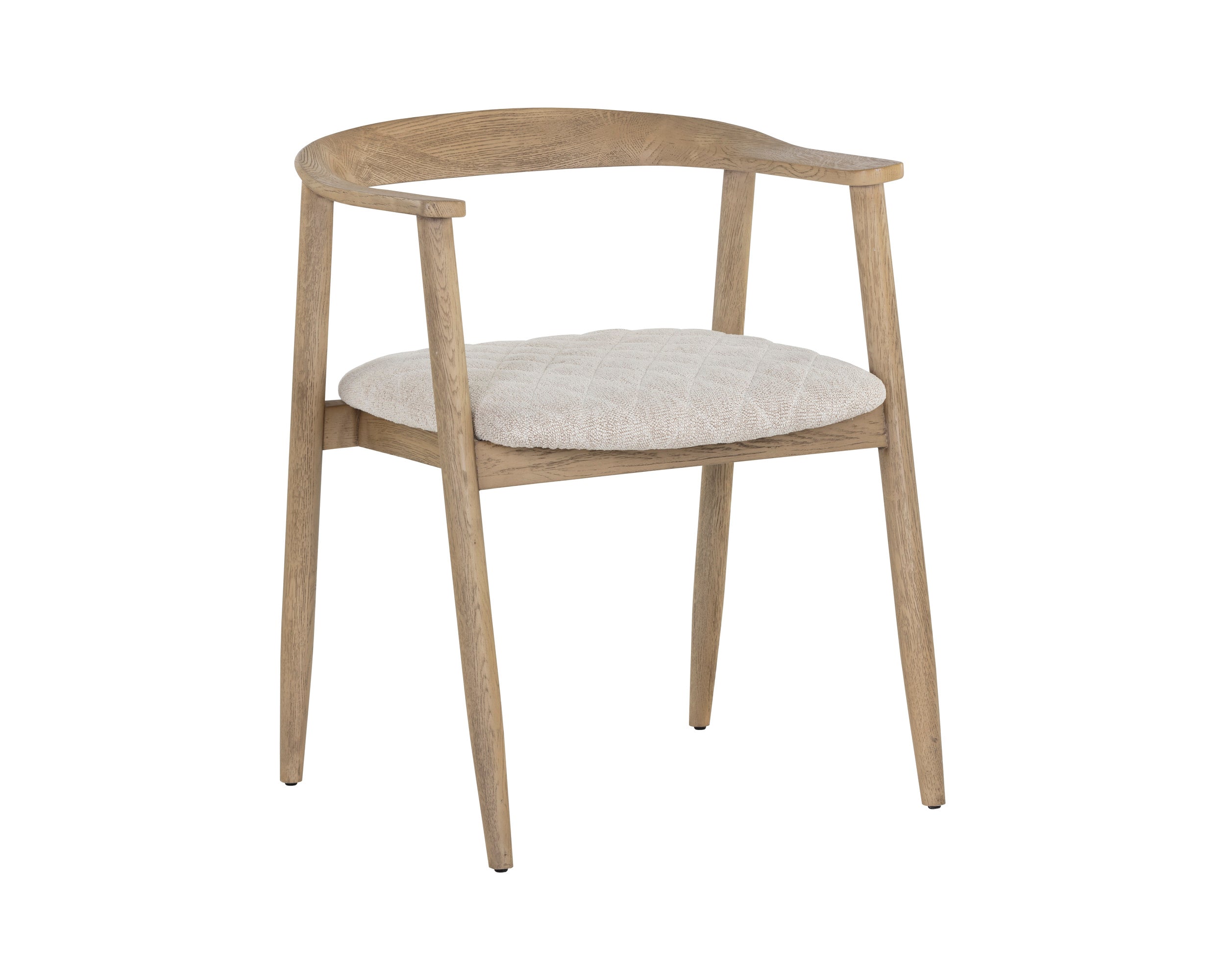 Jeremy Dining Armchair - Weathered Oak  Dove Cream