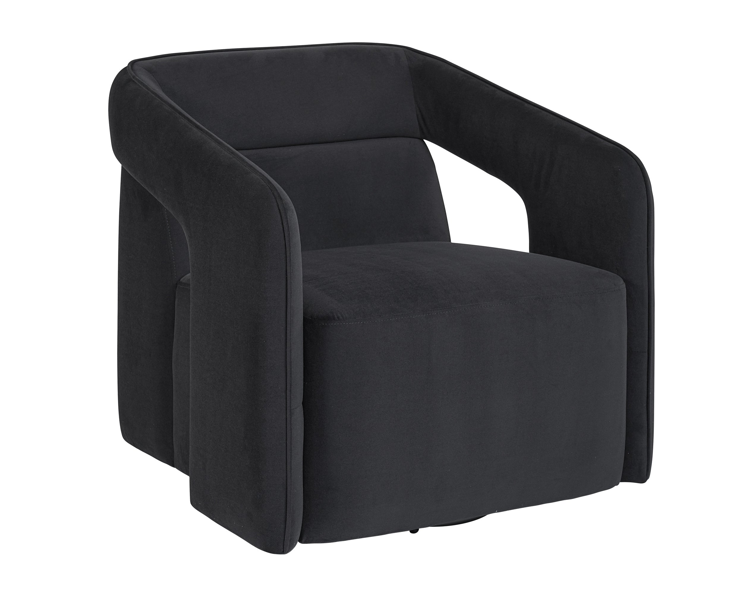 Kendrick Swivel Lounge Chair - Abbington Black