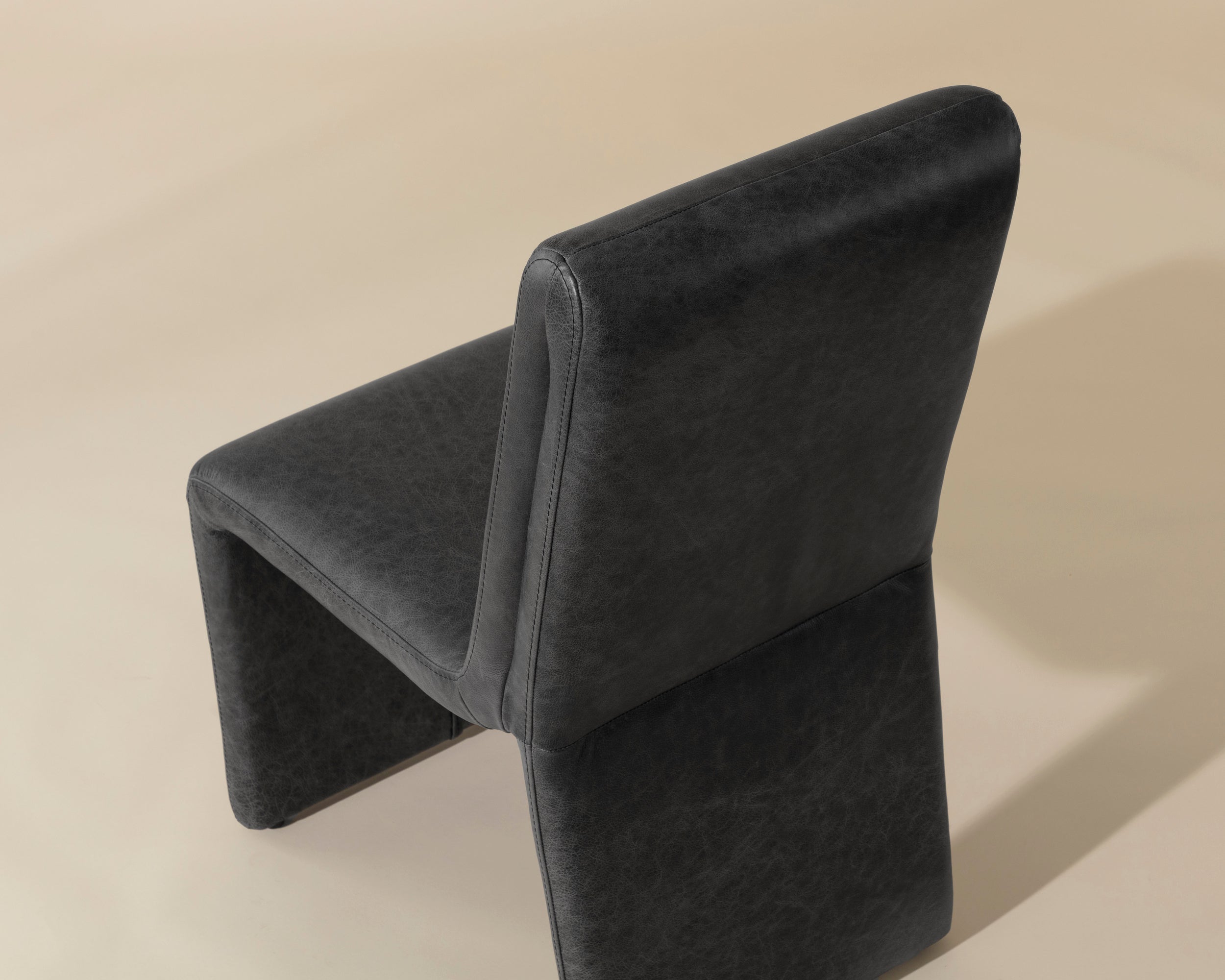 Cascata Dining Chair - Marseille Black Leather