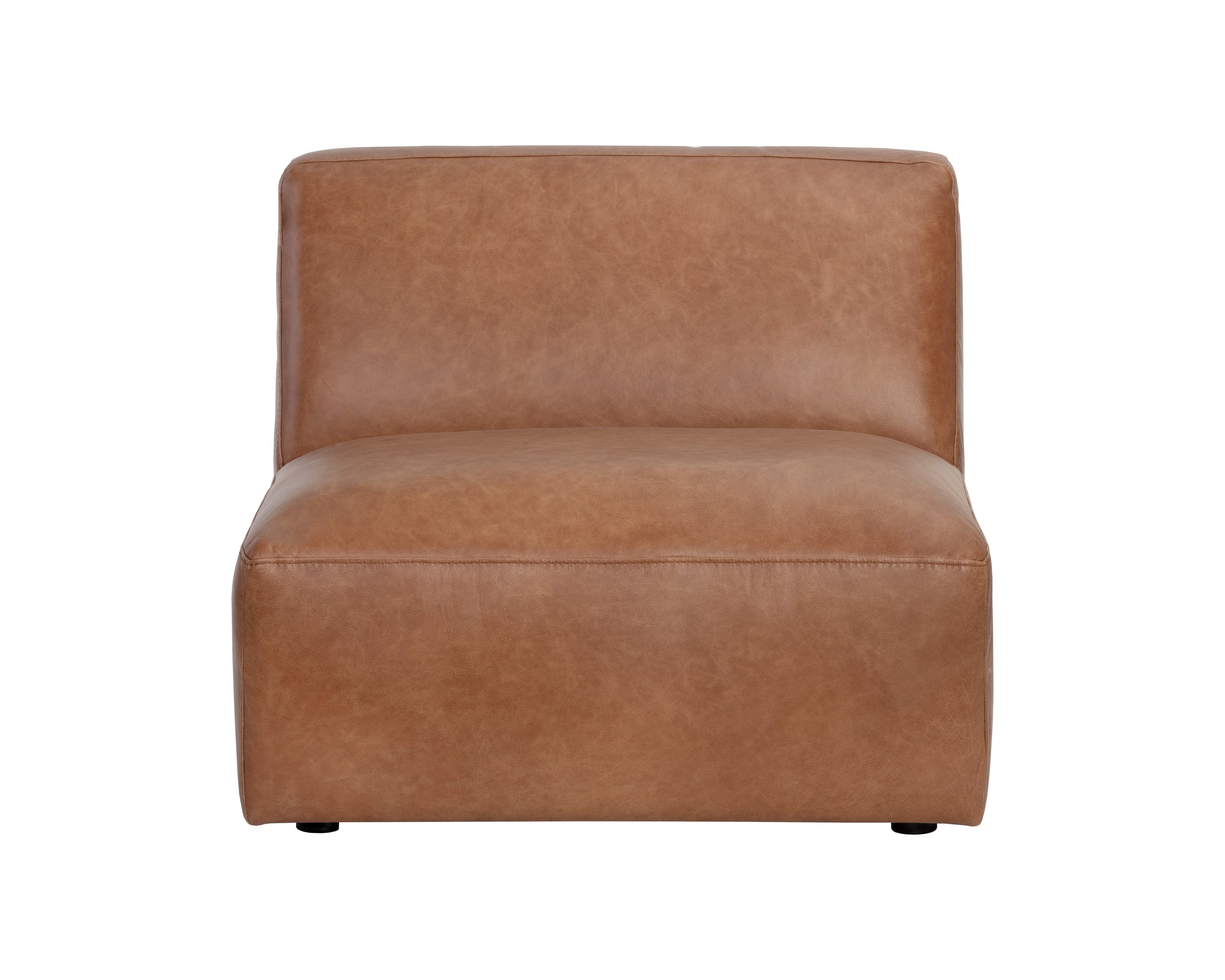 Watson Modular - Armless Chair  Marseille Camel Leather