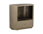 Siena Nightstand - Oval  Antique Brass