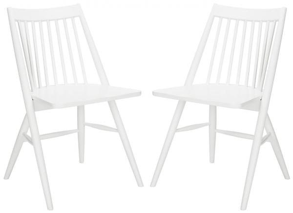 Safavieh Wren 19H Spindle Dining Chair (Set of 2), DCH1000 - White