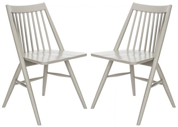 Safavieh Wren 19H Spindle Dining Chair (Set of 2), DCH1000 - Grey