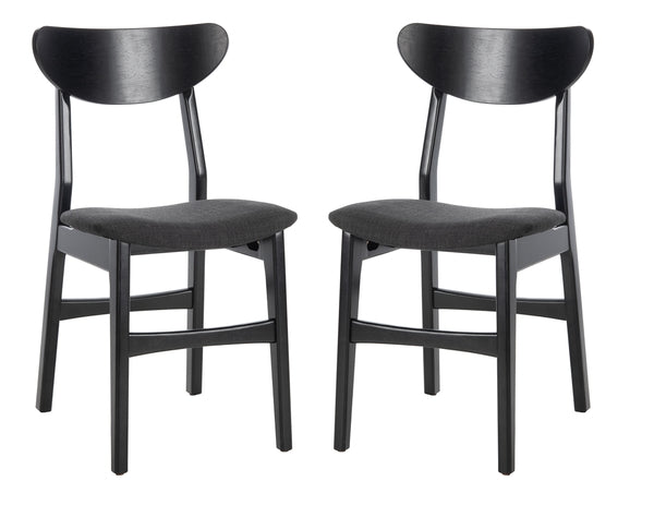 Safavieh Lucca Retro Dining Chair , DCH1001 - Black/Black Cushion