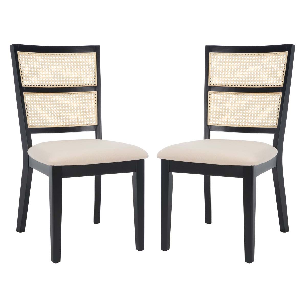 Safavieh Toril Dining Chair (Set of 2) , DCH1013 - Black / White / Natural