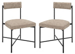 Safavieh Archer Dining Chairs (Set of 2), DCH3004 - Light Grey / Black