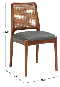 Safavieh Reinhardt Rattan Dining Chair, DCH8800 - Grey / Walnut