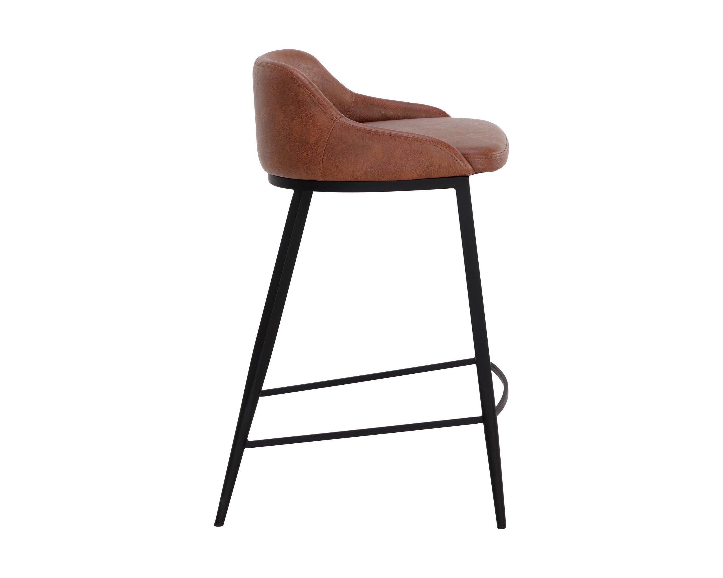 Astra Counter Stool - Black  Cinnamon Brown