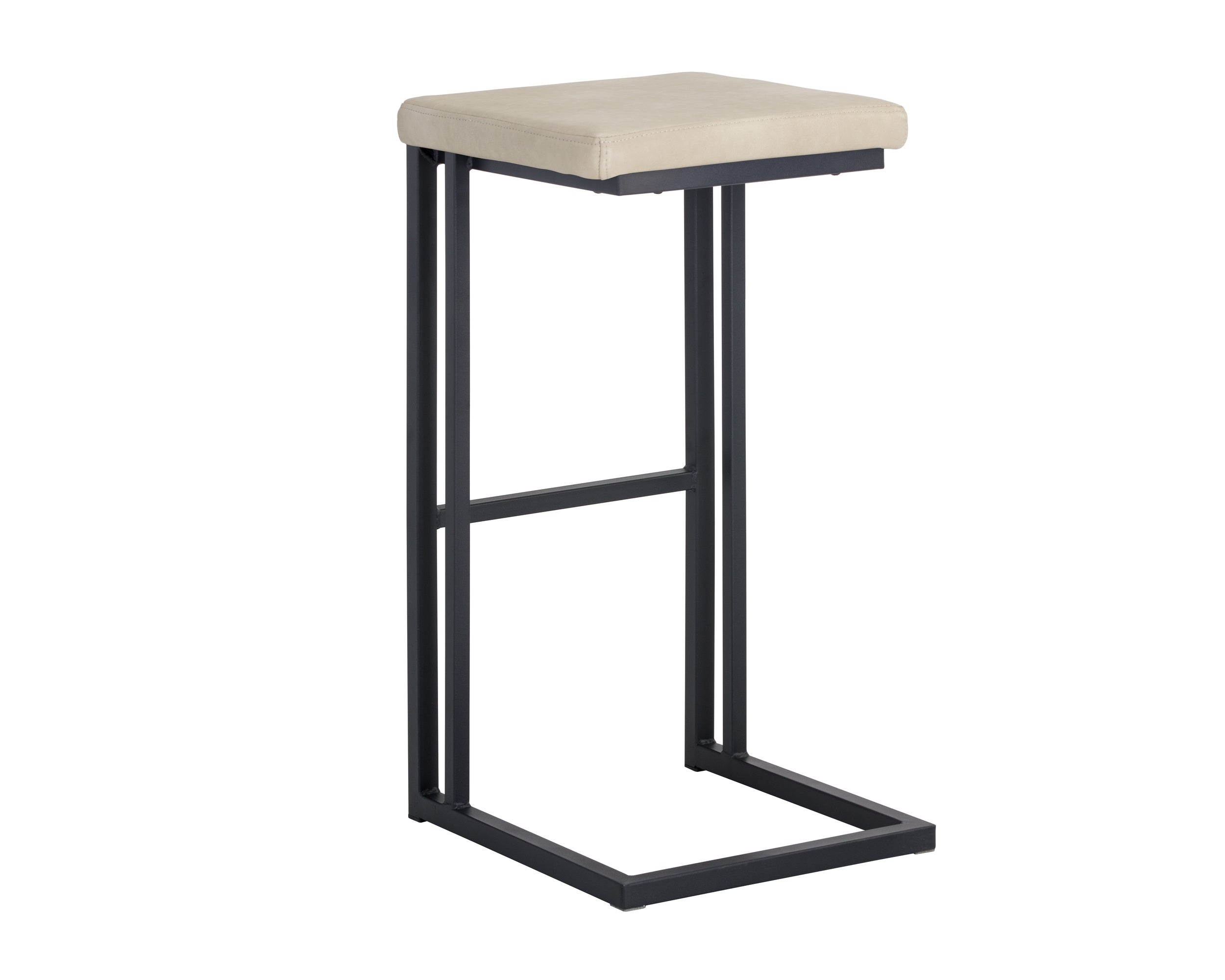 Boone Barstool - Black  Bravo Cream