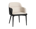 Hagan Dining Armchair - Dillon Cream / Dillon Black