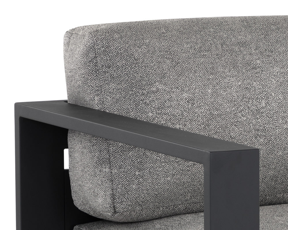 Tavira Armchair - Charcoal  Lanikai Salt And Pepper