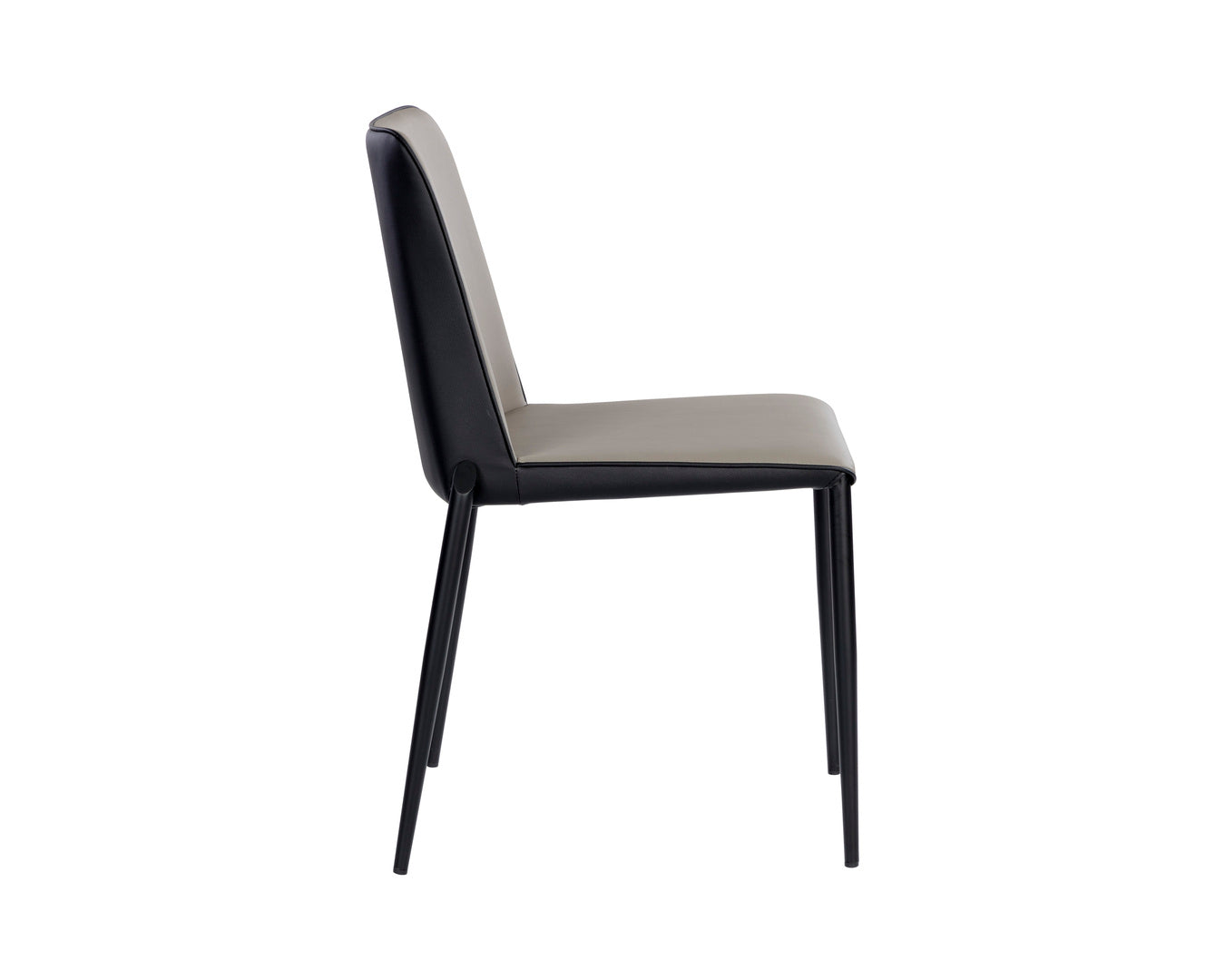 Renee Stackable Dining Chair - Dillon Stratus / Dillon Black