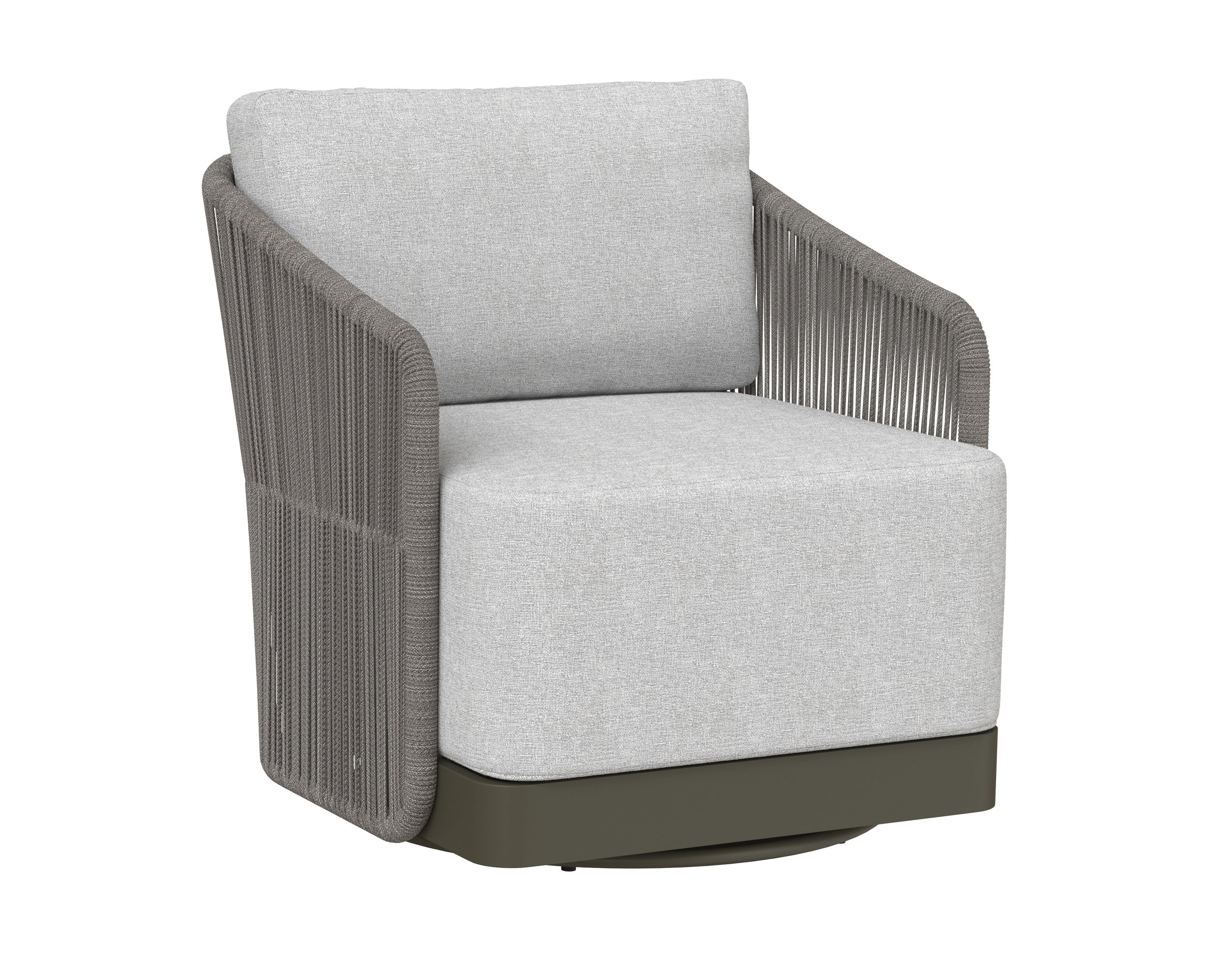 Allariz Swivel Armchair - Warm Grey  Gracebay Light Grey