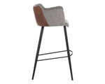 Griffin Barstool - November Grey / Bravo Cognac