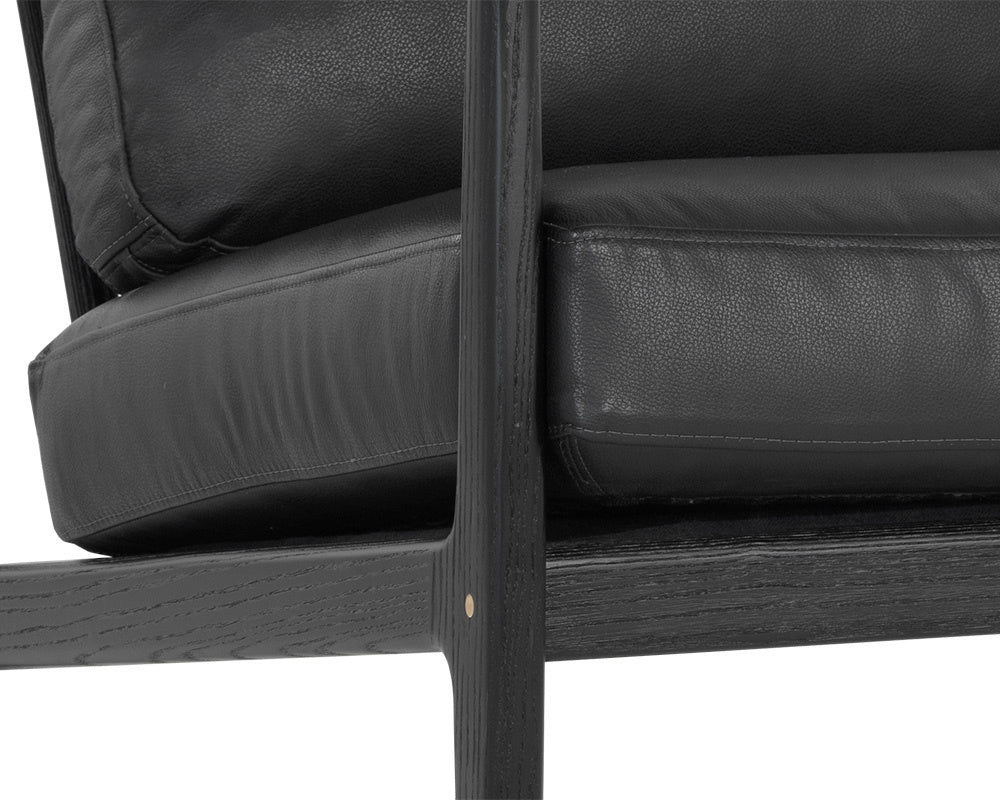 Gilmore Lounge Chair - Black  Black Leather