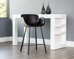 Waldo Counter Stool - Nightfall Black / November Grey