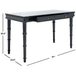 Safavieh Noely Single Drawer Writing Desk , DSK3500 - Black / Gold