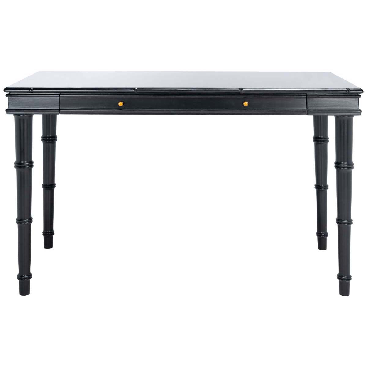 Safavieh Noely Single Drawer Writing Desk , DSK3500 - Black / Gold