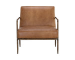 Lathan Lounge Chair - Tan Leather