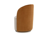 Cavoli Swivel Dining Chair - Meg Taupe / Meg Gold