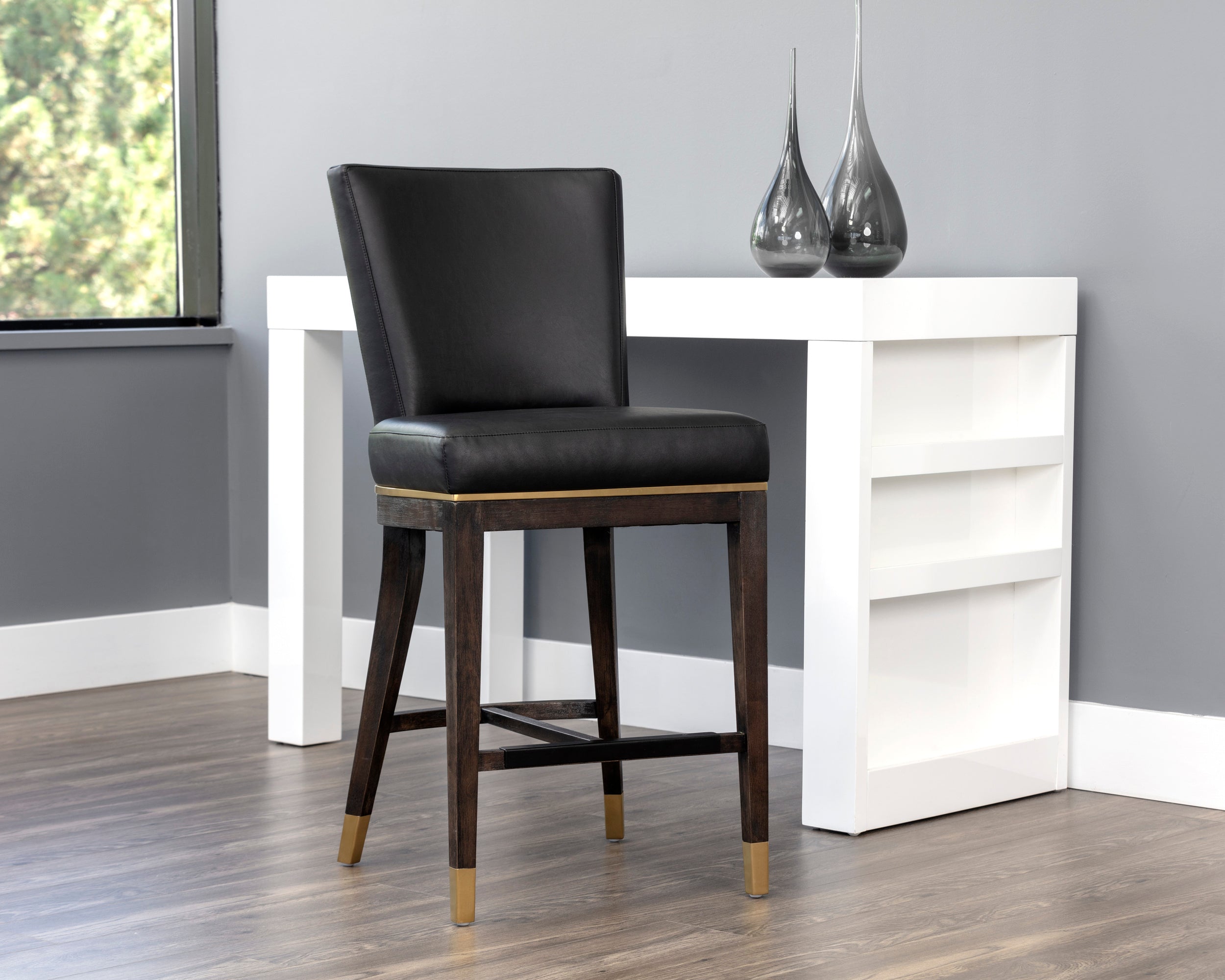 Alister Counter Stool - Bravo Black / Abbington Black