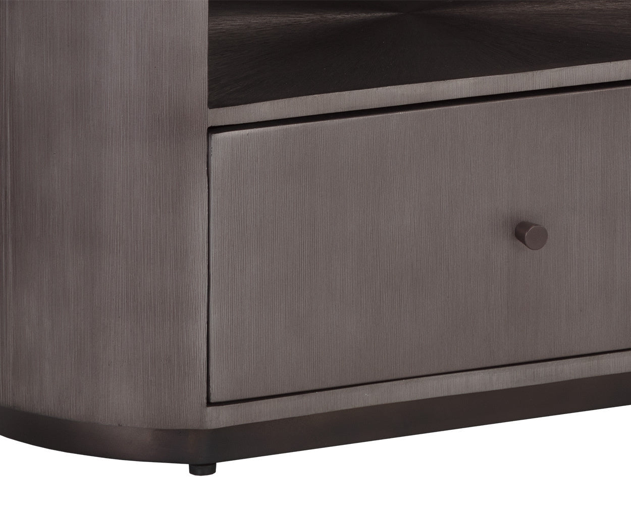 Siena Nightstand - Oval  Gunmetal