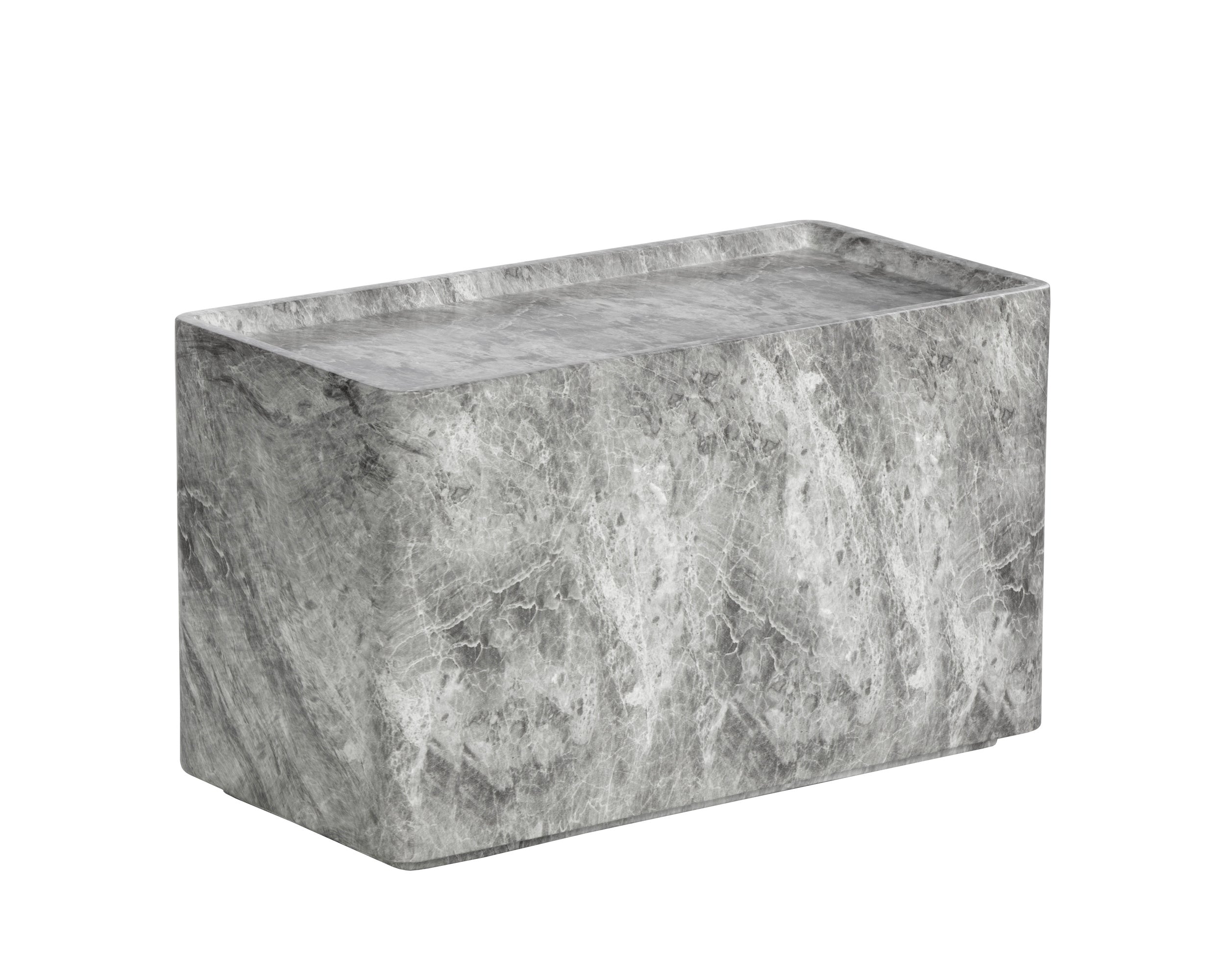 Liza Side Table - Marble Look  Grey