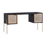 Avida Desk - Gold  Black/Natural