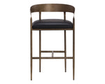 Zanatta Barstool - Charcoal Black Leather