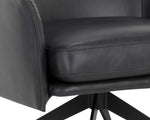 Crosby Swivel Lounge Chair - Alpine Black Leather