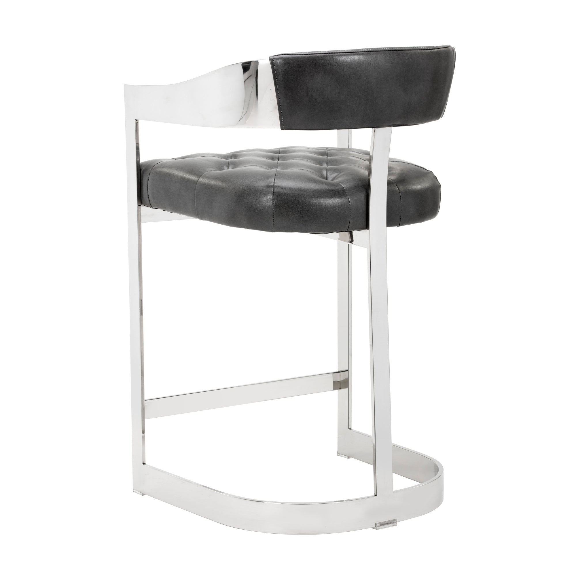 Beaumont Counter Stool - Stainless Steel  Cantina Magnetite